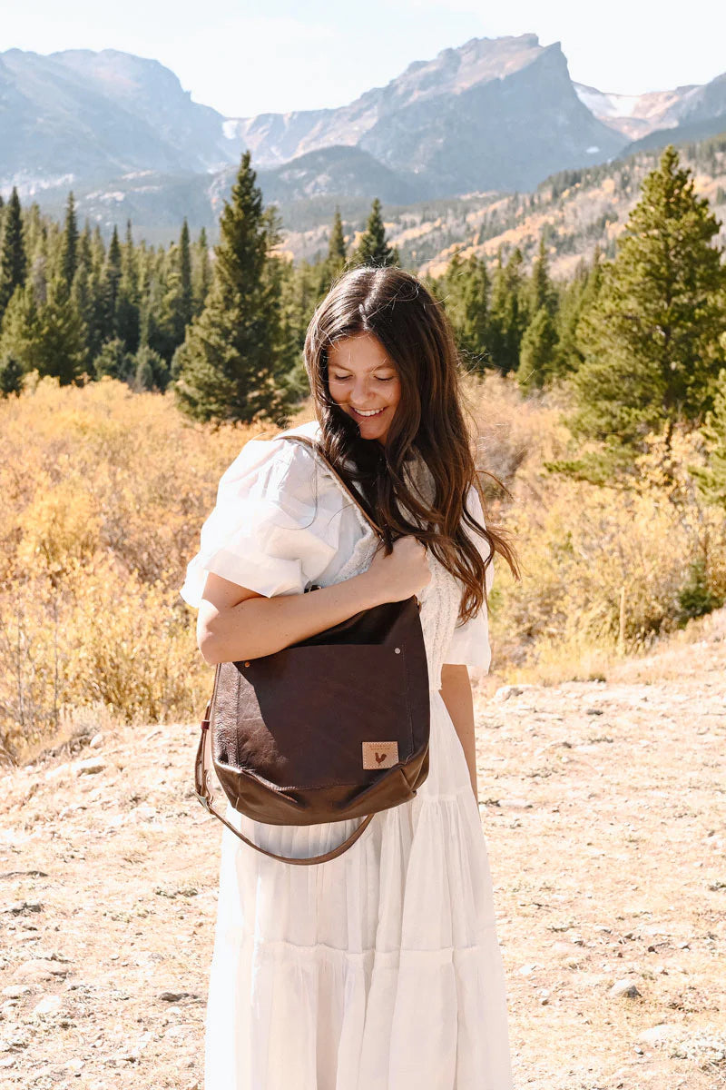 Meanwhile Back on the Farm® Mocha Tuscan Leather Carryall & Crossbody