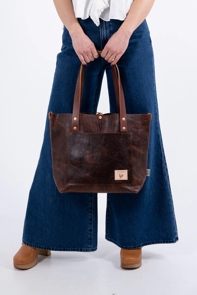 Meanwhile Back on the Farm® Mocha Tuscan Leather Signature Tote