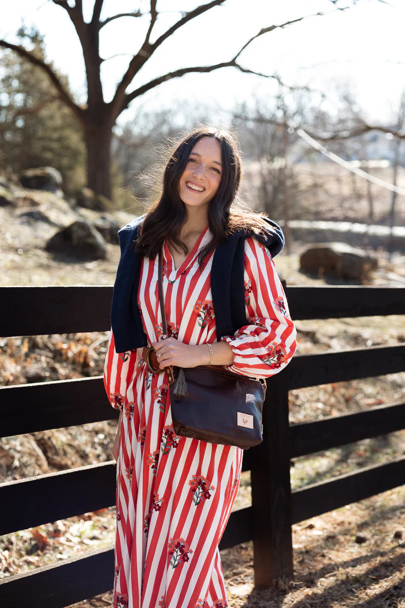 Meanwhile Back on the Farm® Mocha Tuscan Leather Sling Bag