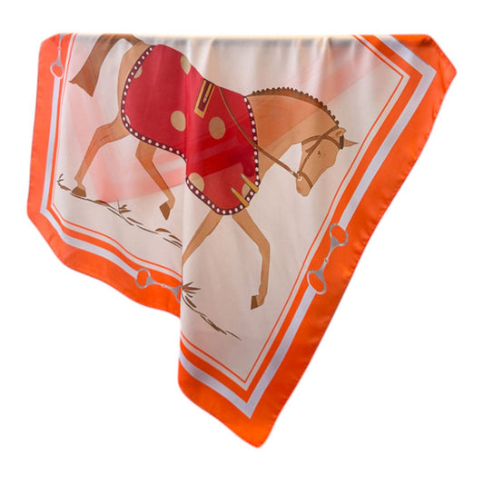 Horse in Blankets Acrylic Satin Scarf
