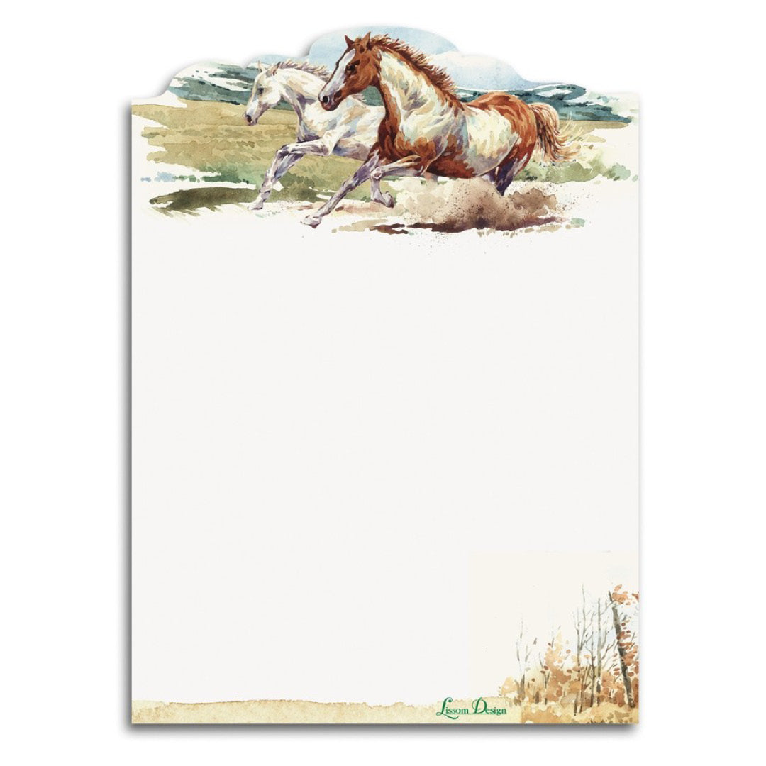 Running Horses Sticky Notepad