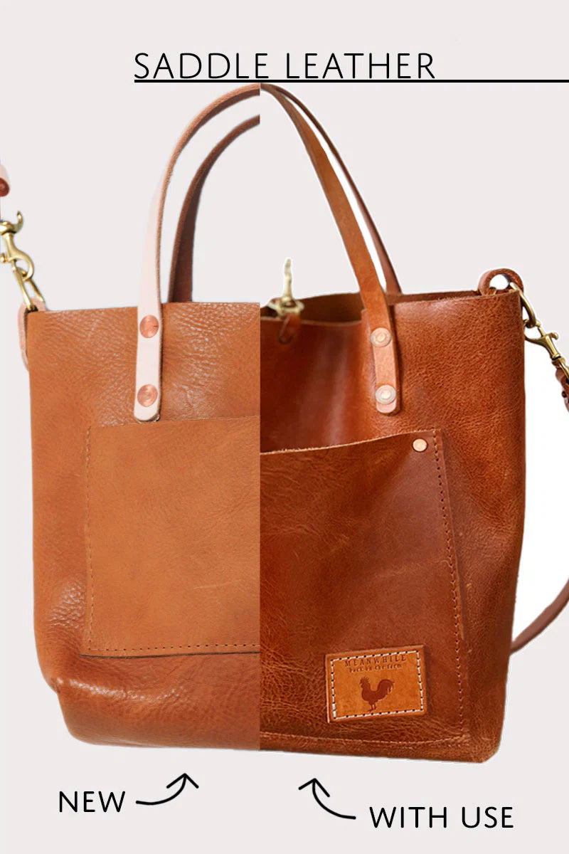 Meanwhile Back on the Farm® Saddle Leather Carryall & Crossbody