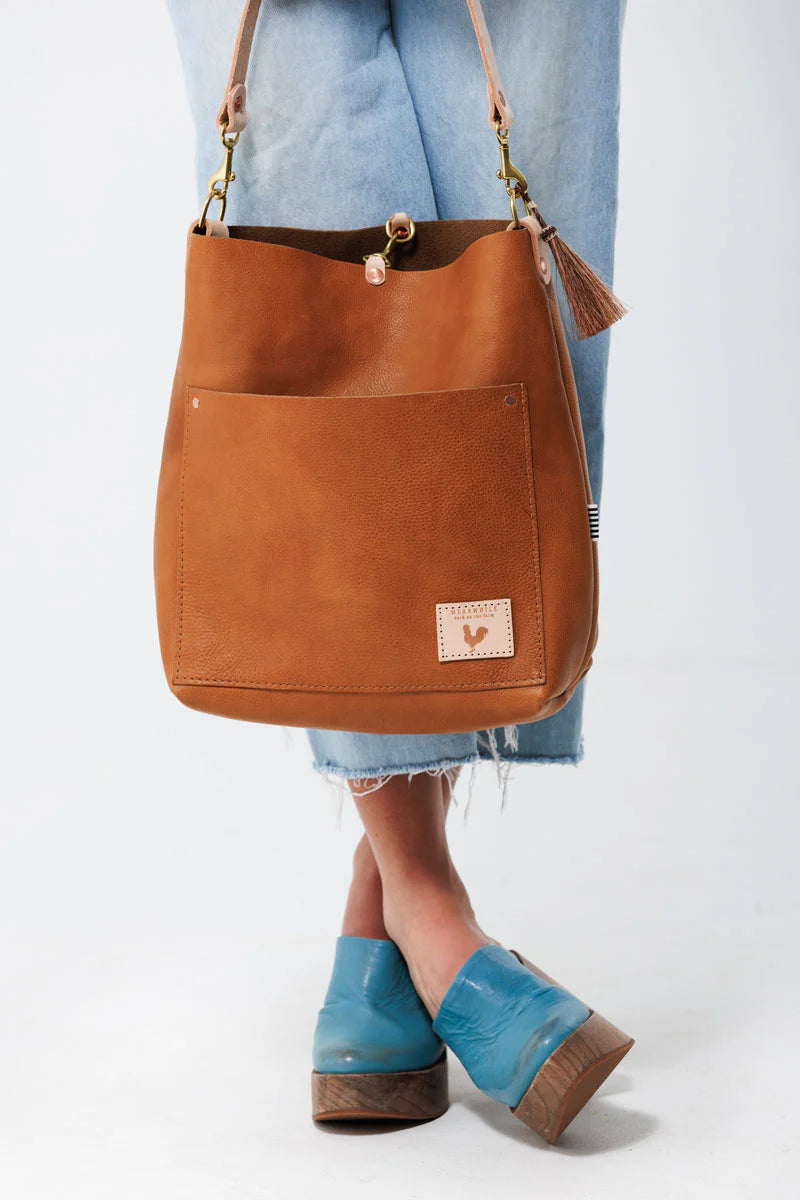 Meanwhile Back on the Farm® Saddle Leather Carryall & Crossbody