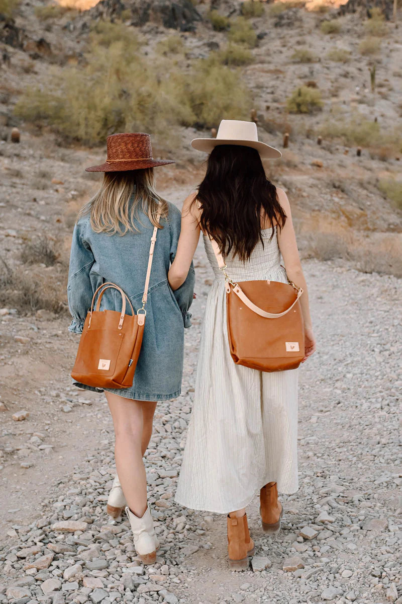 Meanwhile Back on the Farm® Saddle Leather Carryall & Crossbody