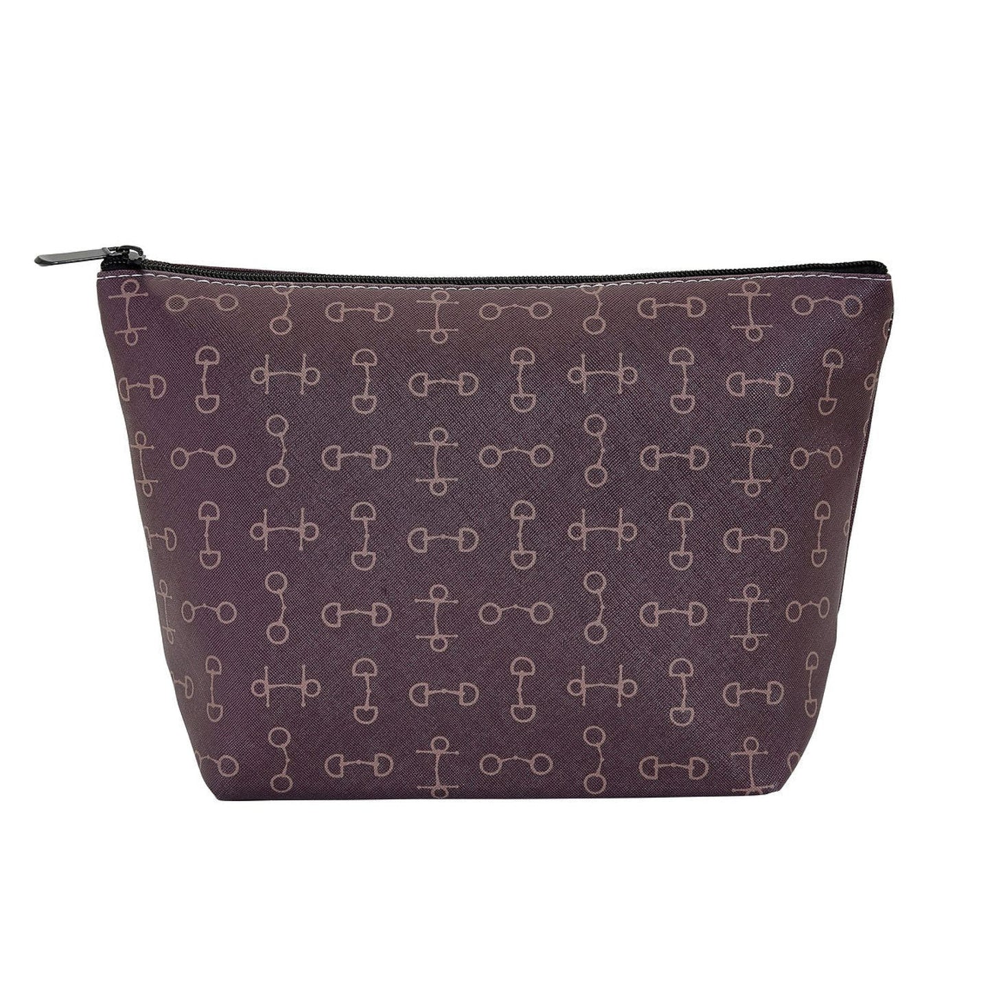 Snaffle Bit Cosmetic Bag, Brown