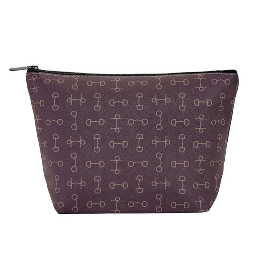 Snaffle Bit Cosmetic Bag, Brown