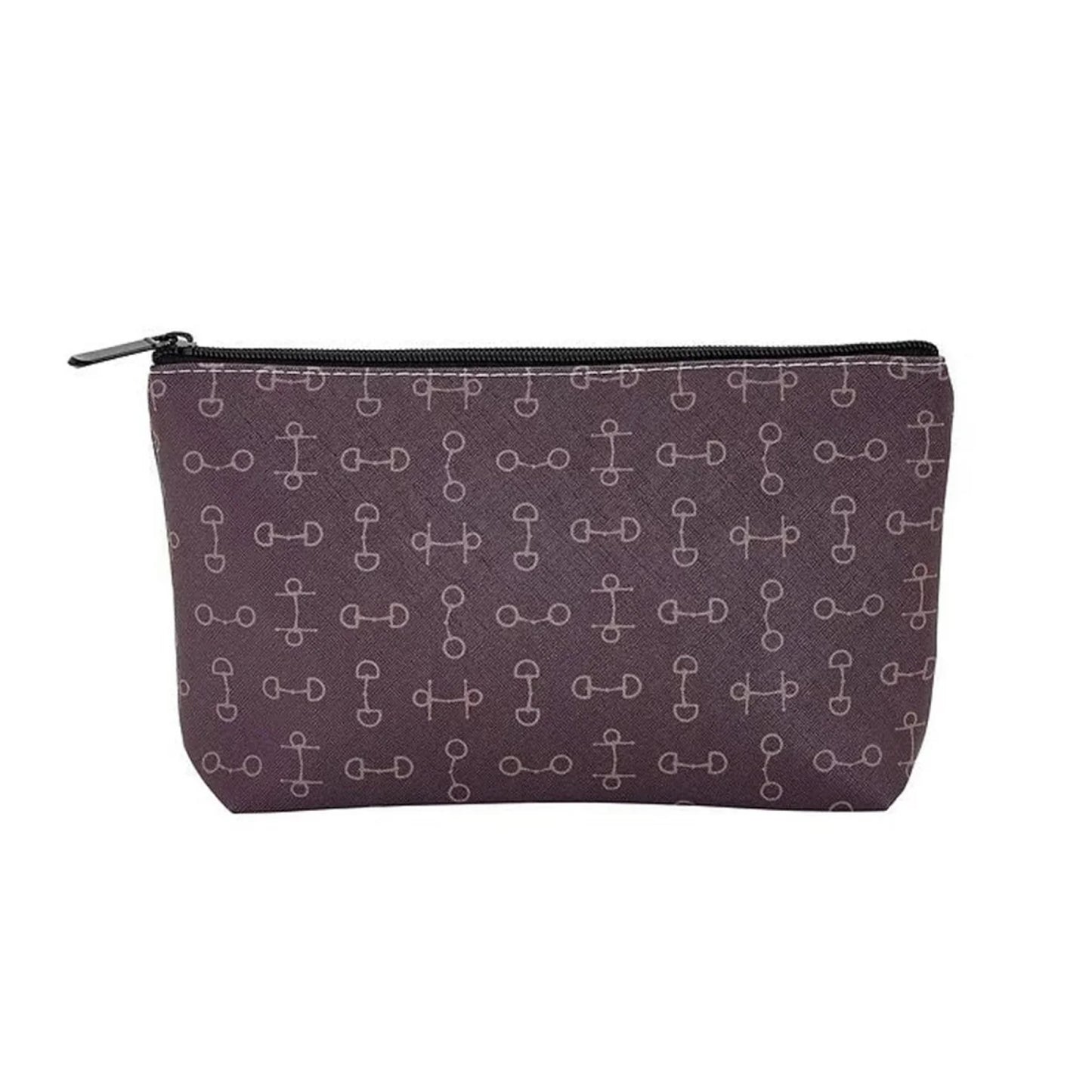 Snaffle Bit Cosmetic Bag, Brown