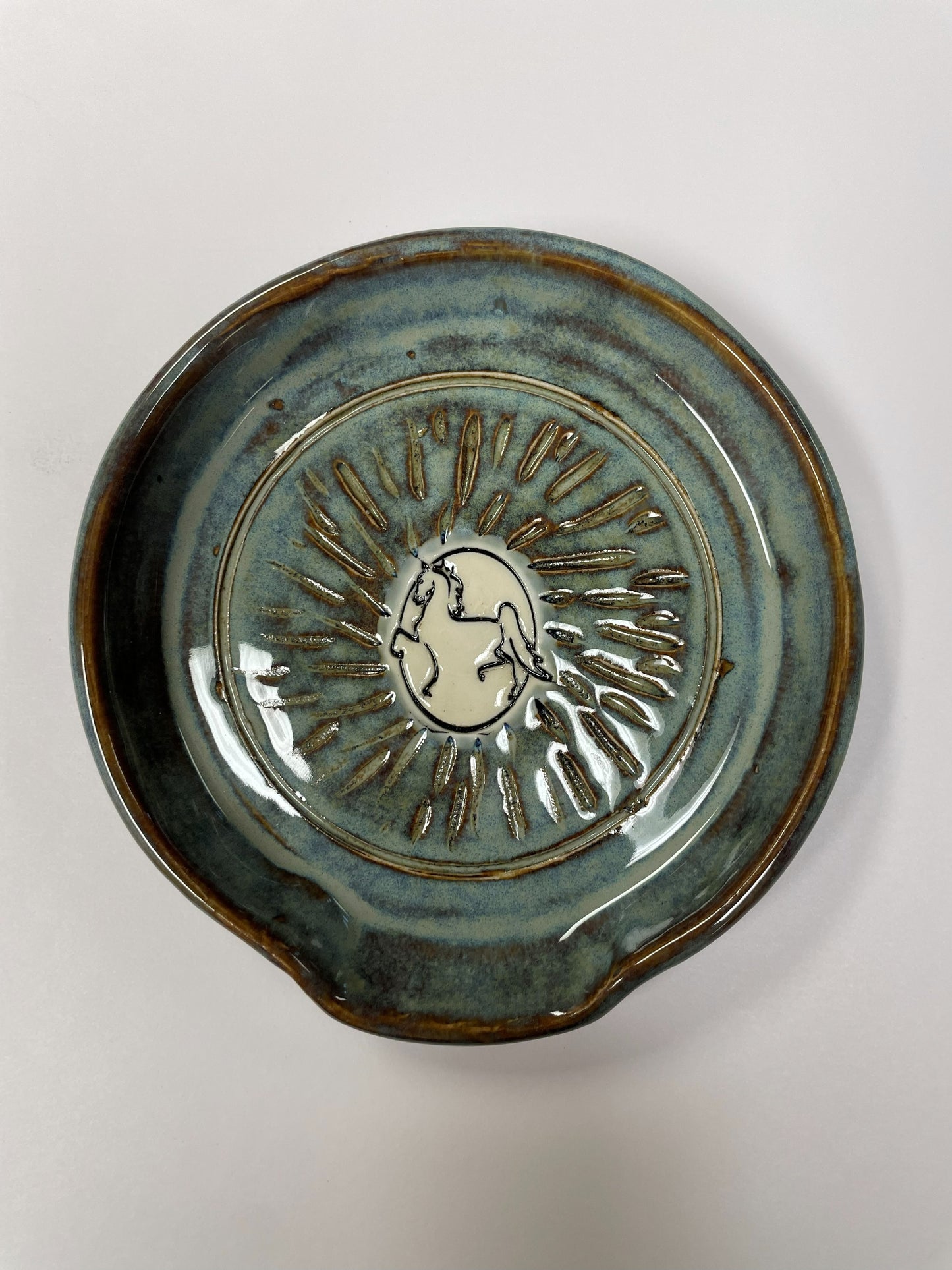 Handmade Pottery American Saddlebred Spoon Rest