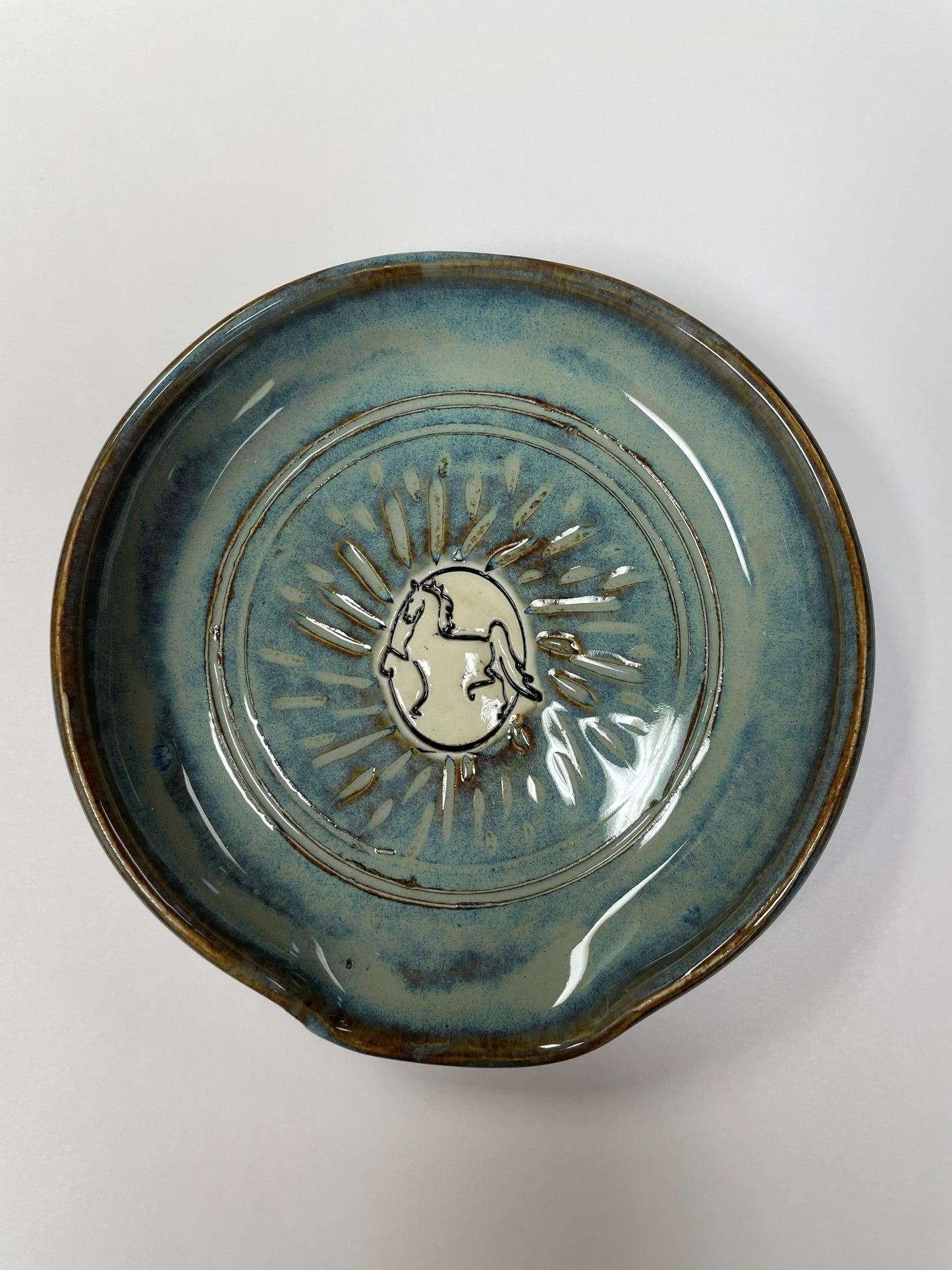 Handmade Pottery American Saddlebred Spoon Rest