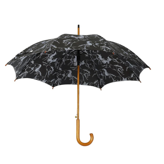 Umbrella - Linear Horses - Black