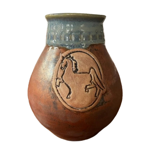 Handmade Pottery American Saddlebred Vase