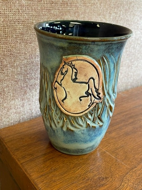 Handmade Pottery American Saddlebred Vase