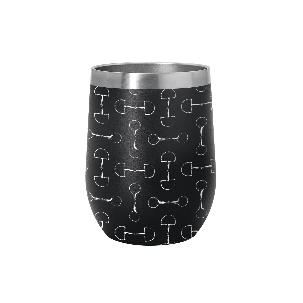 12 oz Stainless Steel Wine Tumbler - Vintage Snaffle Bit