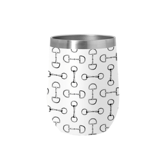 12 oz Stainless Steel Wine Tumbler - Vintage Snaffle Bit