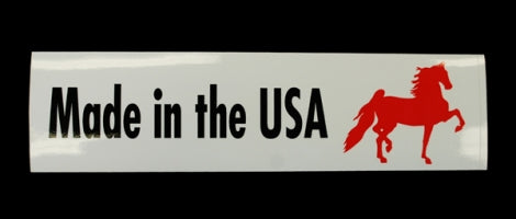 Made in the USA Red Saddlebred Bumper Sticker