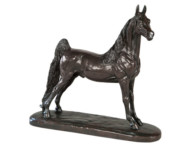 Nancy Belden Saddlebred Horse Resin Sculpture Antiqued Bronze Patina