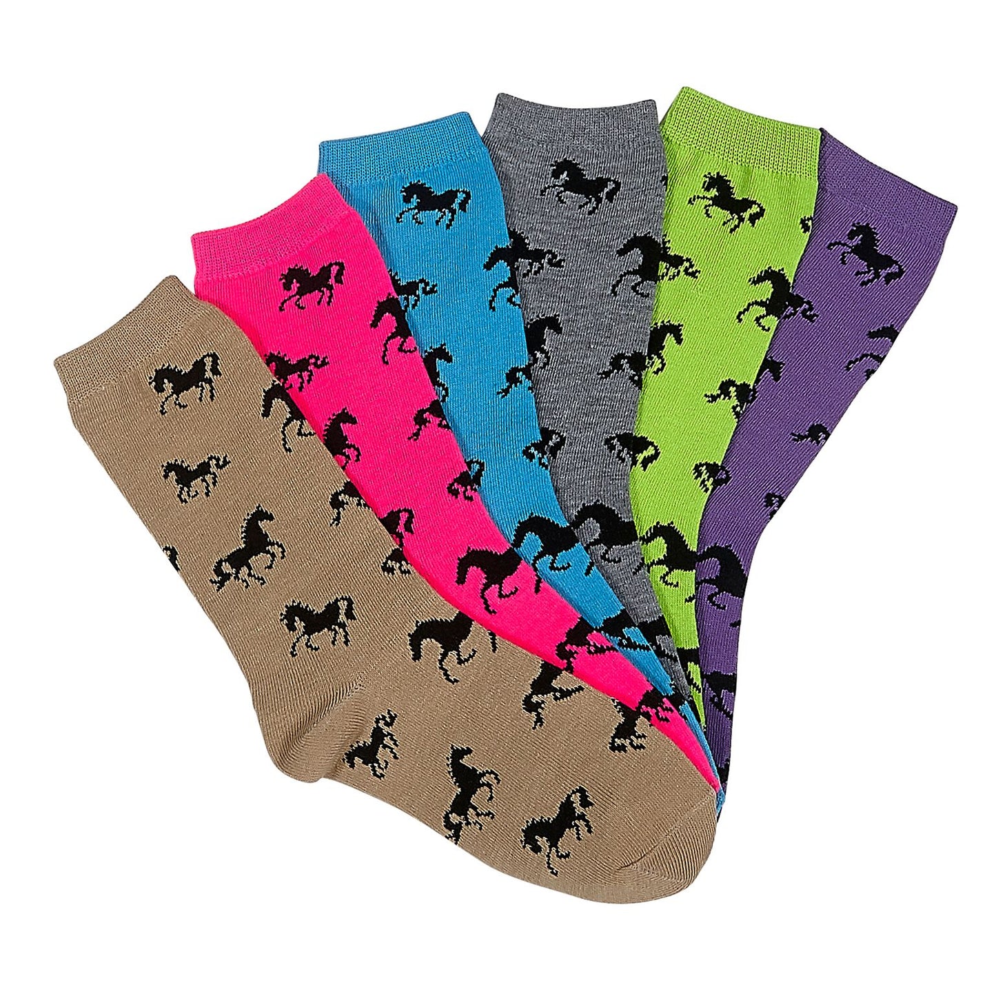 Horses All Over Socks