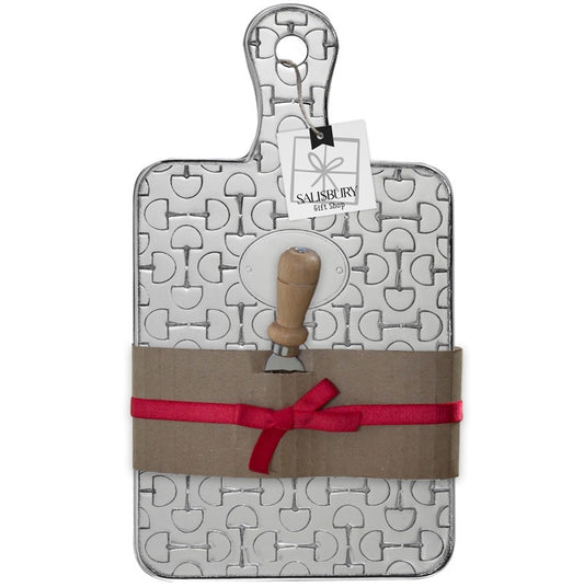 Horse Bit Paddle Board and Wood Knife Handle Set