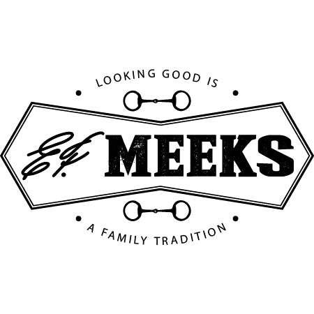 E.F. Meeks Logo Text with Border and Snaffle Bits