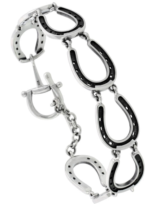 Sterling Silver Lucky Horseshoe Bracelet