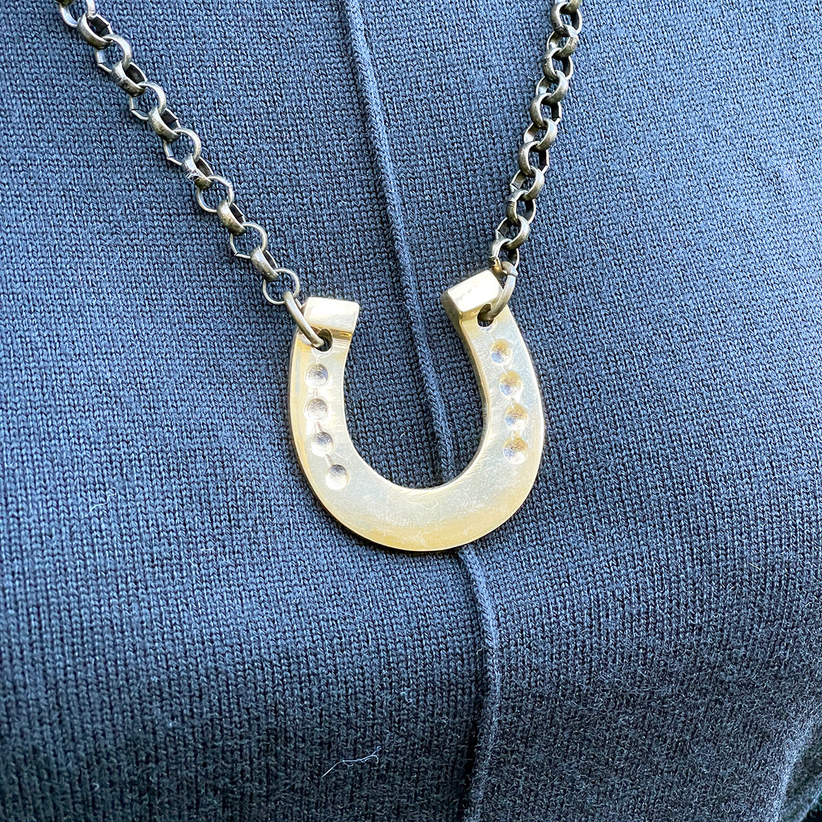 Lela Ray Brass Horseshoe Necklace