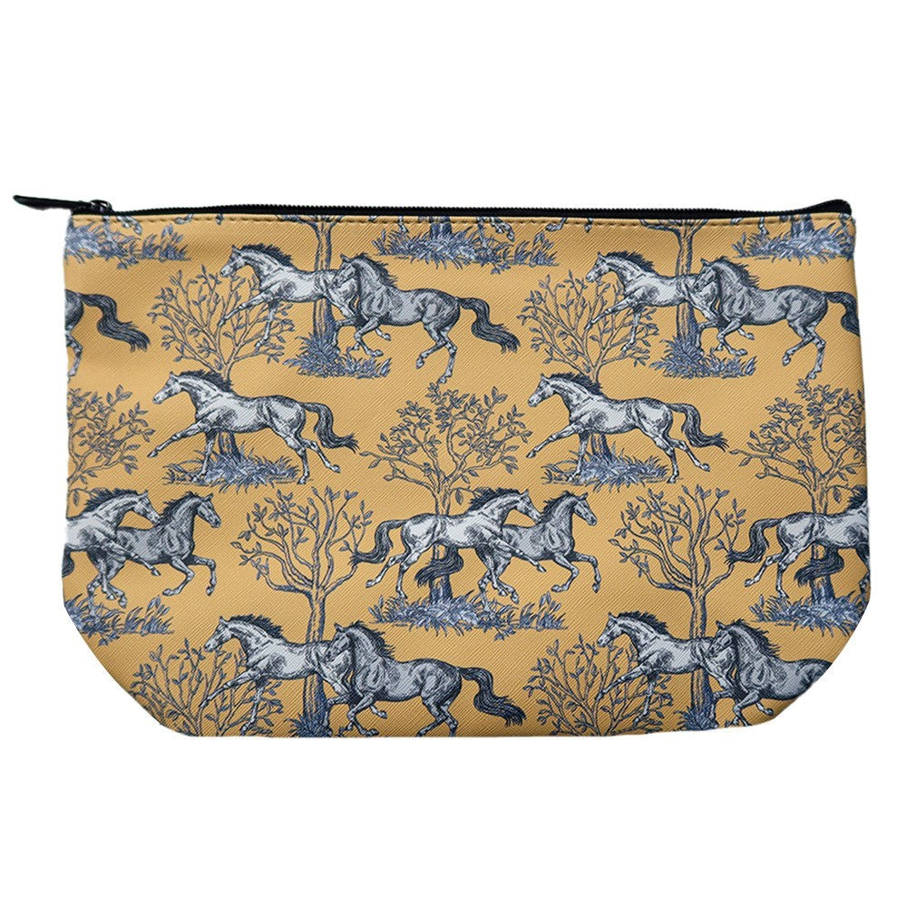 Peach Toile Cosmetic Pouch