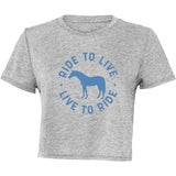 Ride to Live Ladies Cropped Short Sleeve Tee