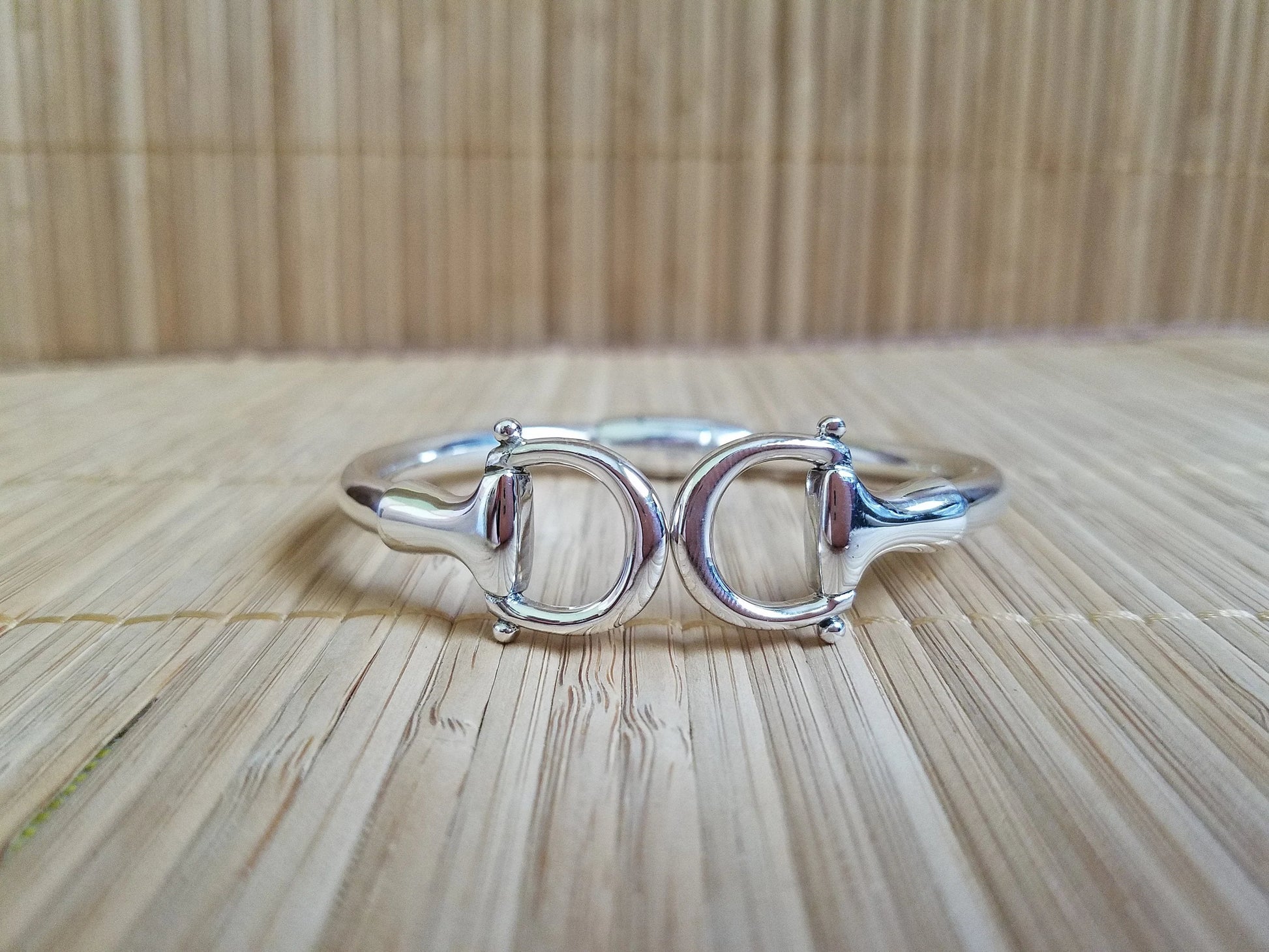 Sterling Silver Snaffle Bit Bangle with Spring Hinge – American ...