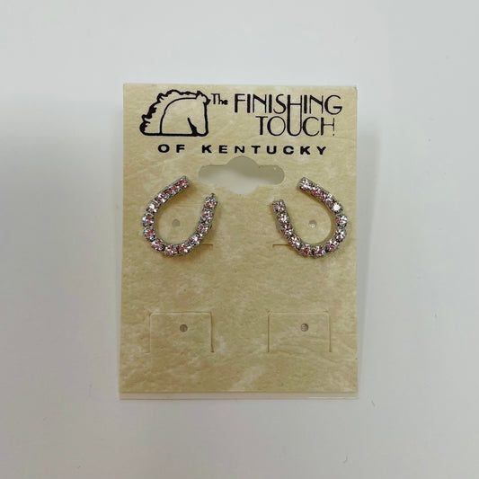 rhinestone horseshoe earrings