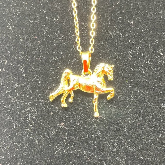 Large Saddlebred pendant gold